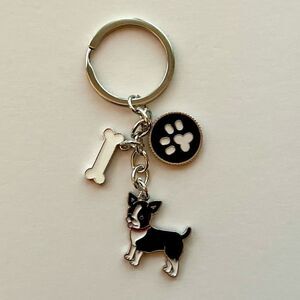 Boston Terrier Dog Keychain
